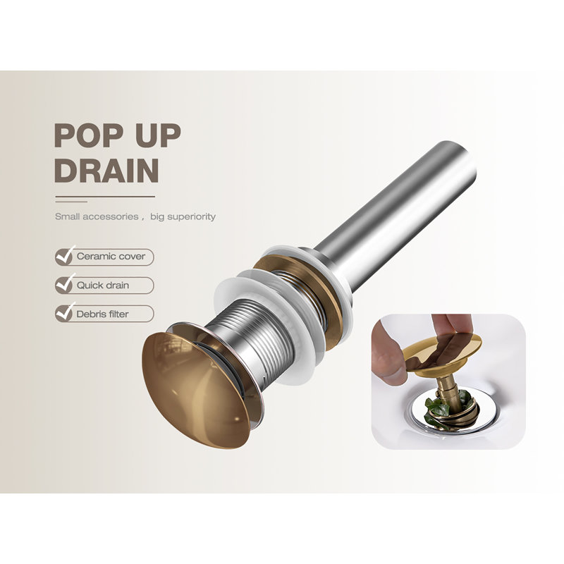 MEJE 21" Rose Gold Embossed Art Basin, Ceramic Slant Oval Bathroom Sink (with Pop Up Drain